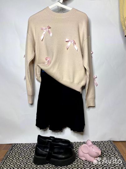 Свитер, юбка плиссе тёплая и красивая