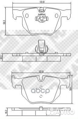 Колодки тормозные дисковые к-т BMW 5 (E60) 6719