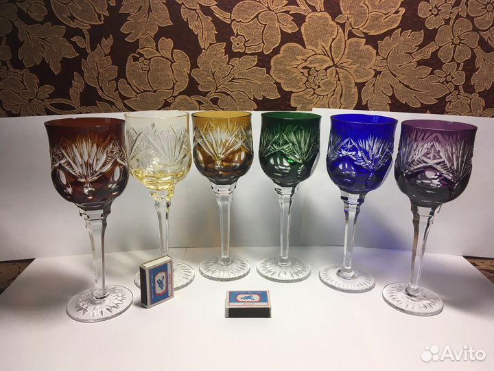 Фужеры цветной хрусталь Югославия(Сербия) 80-е г