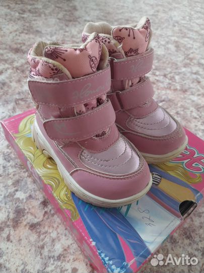 Зимние сапоги 21 р. для девочки Натуральная шерсть