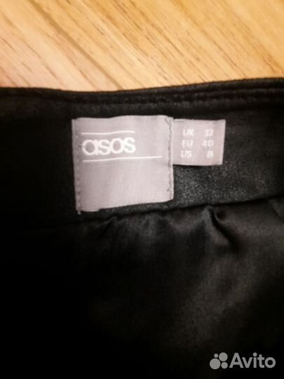 Мини юбка ASOS кожа натуральная