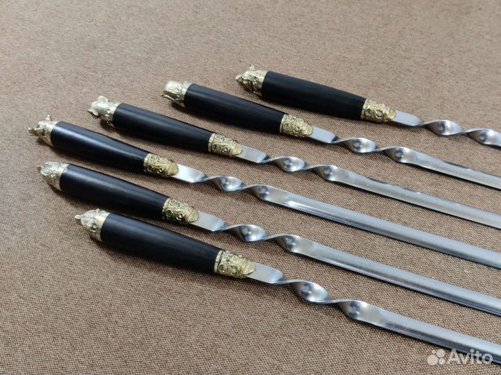 Набор шампуров Звери. Ручка граб