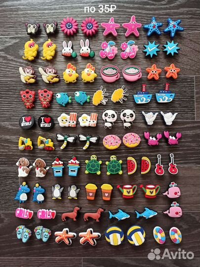 Джибитсы для кроксов - вкусняшки, буквы и другое