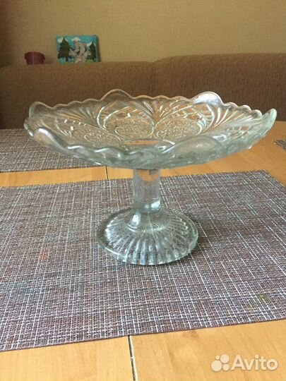 Ваза для фруктов на ножке СССР