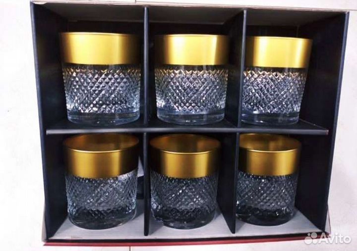 Стаканы Чехия. Фелиция Bohemia Gold ориг.100 оптов