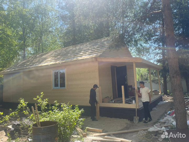 Бригада строителей, дома, пристройки