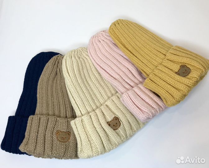 Шапка детская/шапка однотонная/шапка бини