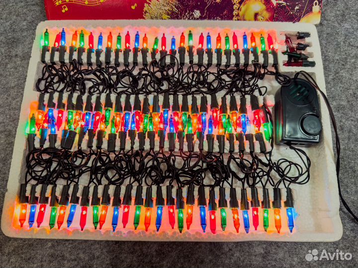 Музыкальная гирлянда из 90х винтажная лампы свечки