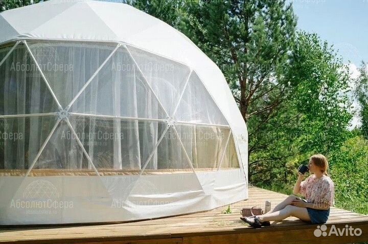 Летний геокупол D6 сфера для глэмпинга