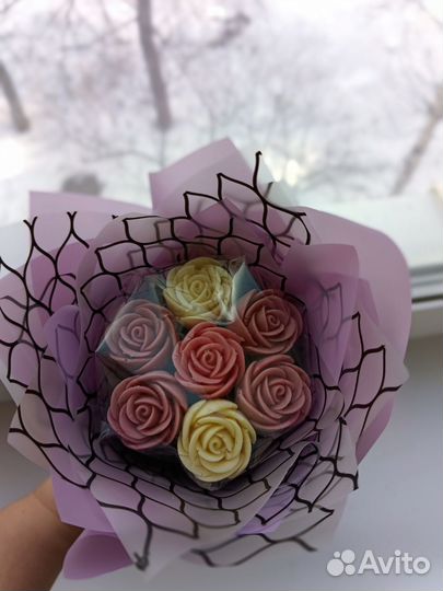 Букет из шоколадных цветов