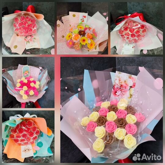 К выпускному из бельгийского шоколада букеты