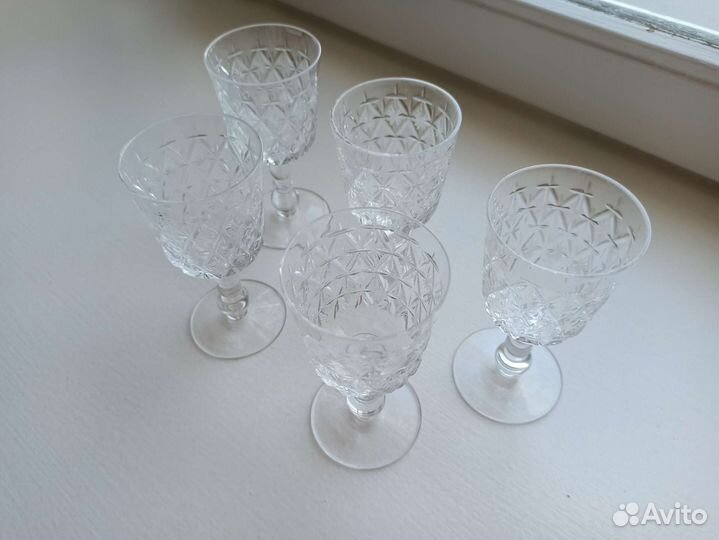 Фужеры хрустальные СССР 5 шт