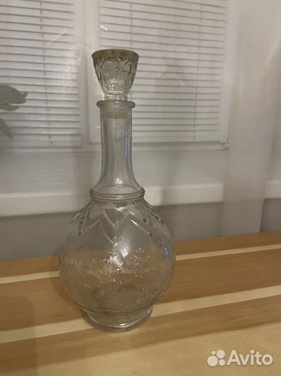 Графин стекло СССР с пробкой