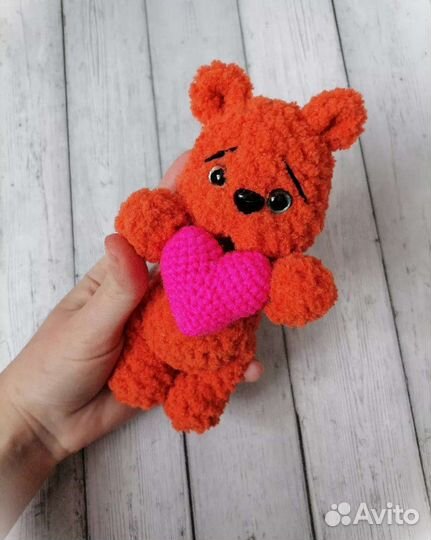 Вязаный мишки. Валентинки