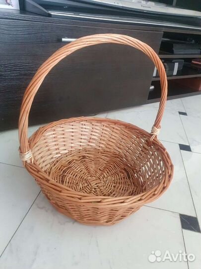 Корзина плетеная большая/для грибов/ягод