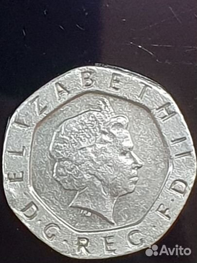 Монета Великобритании 20 пенсов 1998 год