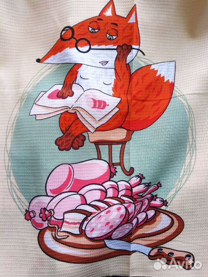 Ткань на кухонные полотенца с лисами