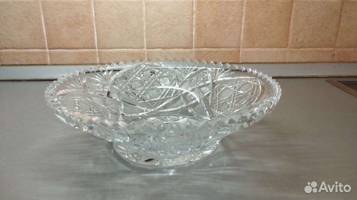 Хрустальная ваза богемия