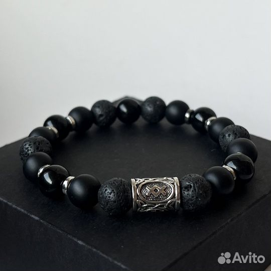 Мужской браслет из натурального камня