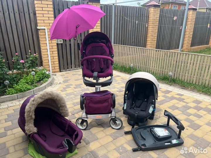 Коляска Stokke 3 в 1 с базой для автомобиля