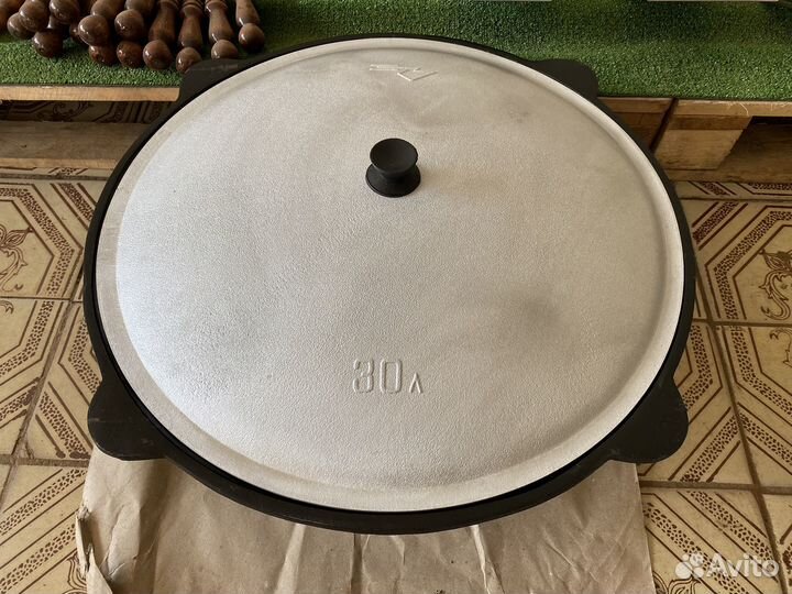 Казан чугунный настоящий 30 литров