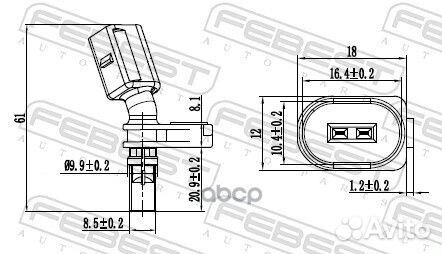 Датчик abs перед прав seat leon 5F# 2013- E
