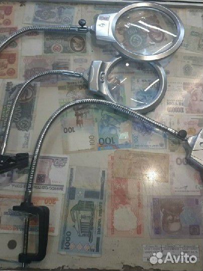 Лупа настольная на прищепке и струбцине