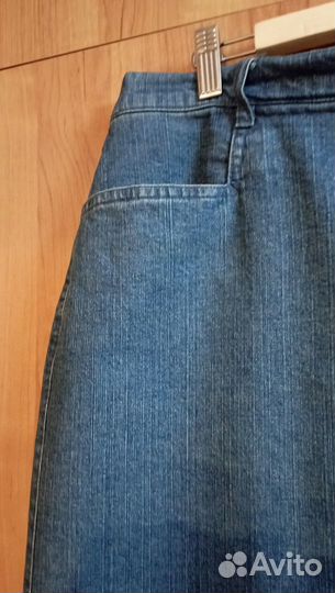 Джинсовая юбка миди 56 размера