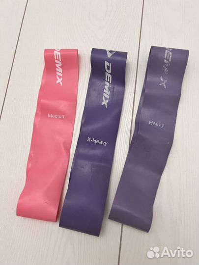 Резинки для фитнеса комплект 3 шт