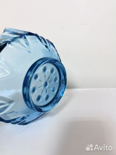 Ваза конфетница, купоросное стекло,подстаканники