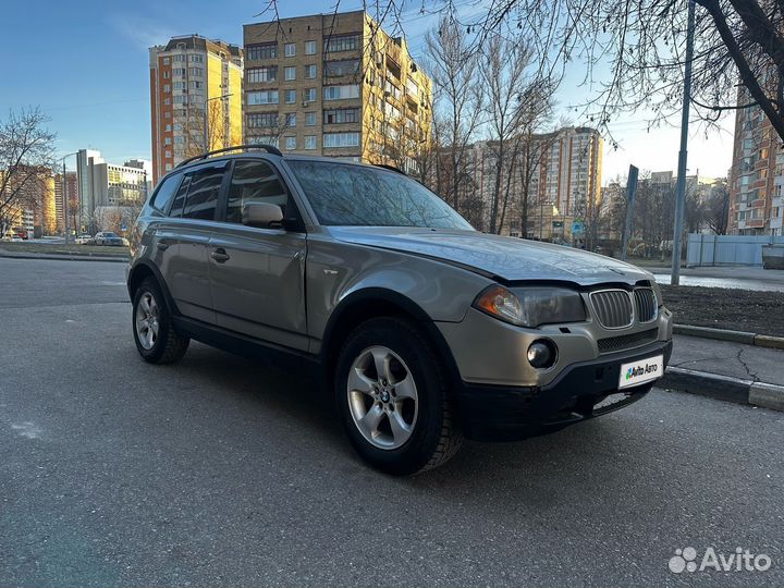 BMW X3 3.0 AT, 2007, битый, 220 765 км