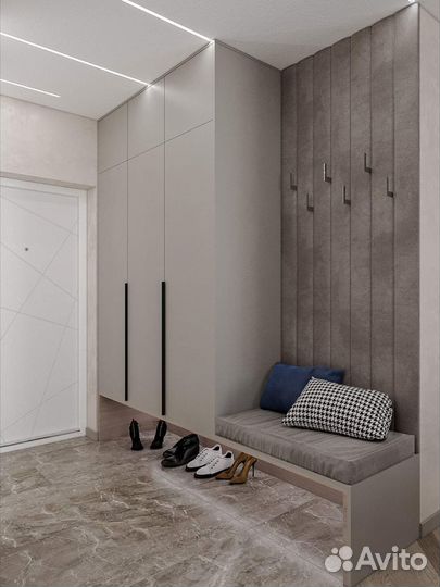 Мягкие стеновые панели в прихожую