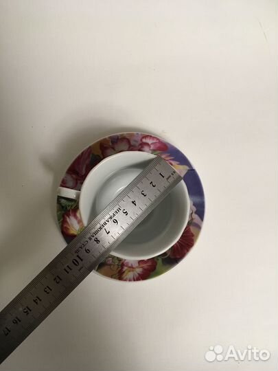 Чайная кофейная пара новая на подставке