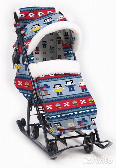 Санки коляска комбинированная Nika