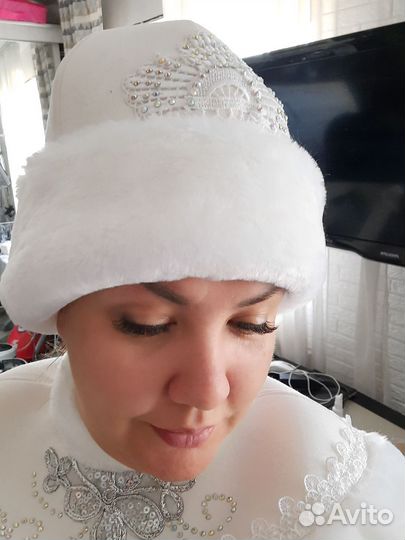 Костюм Снегурочки, корона, кокошник