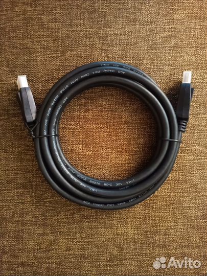 Кабель DisplayPort - DisplayPort, v1.4, 3м (новый)