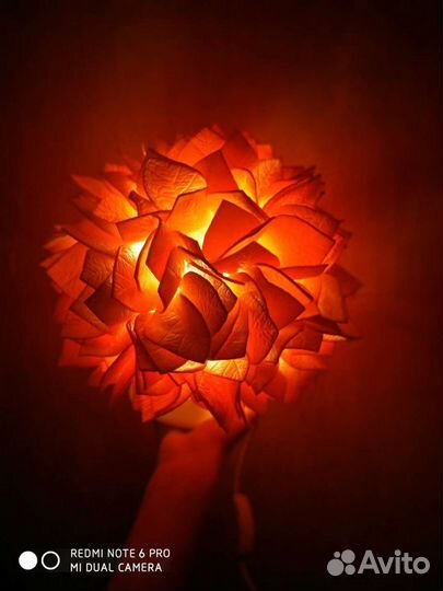 Ночник из изолона гортензия