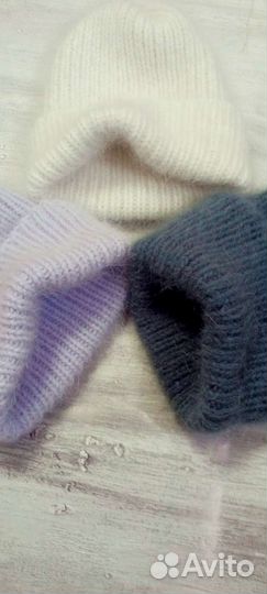Шапка вязаная новая из ангоры