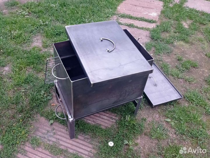 Коптилка, Коптильня горячего копчения