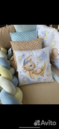 Бортики в кроватку, балдахин, клеёнка в кроватку