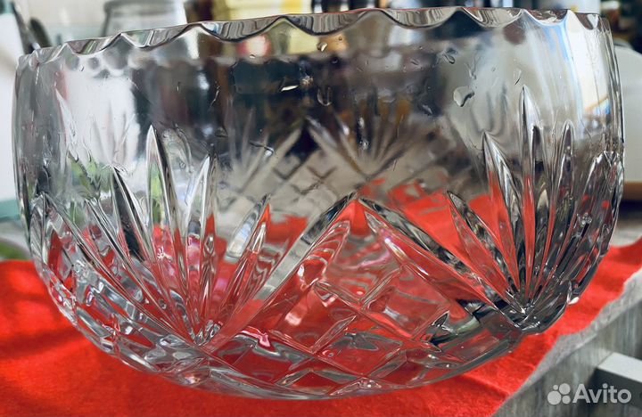 Ваза для фруктов хрустальная