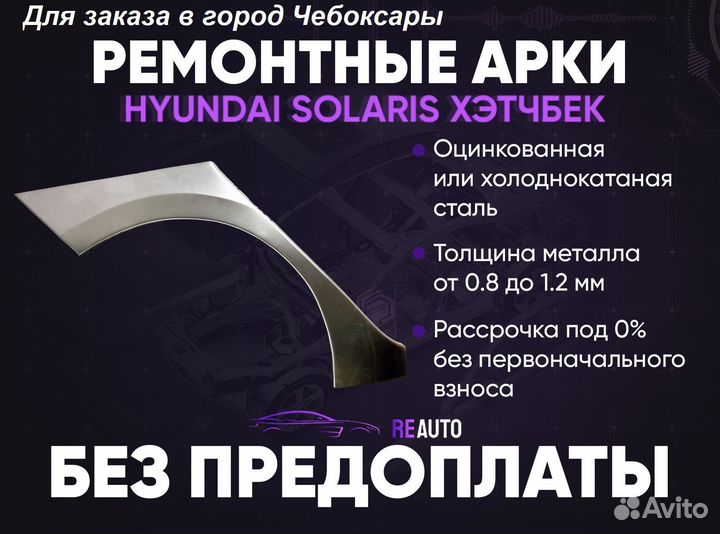 Ремонтные арки на Hyundai Solaris хетчбек