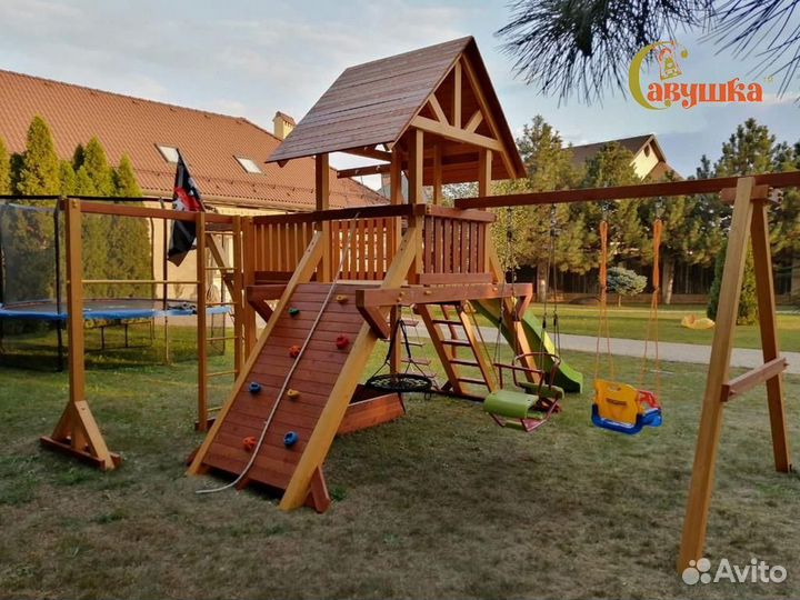 Детская площадка скалодром горка Савушка Люкс 6