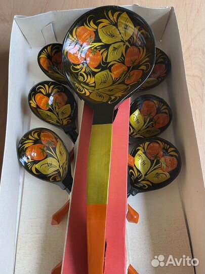 Половник и 6 ложек хохлома