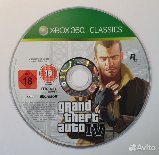 Xbox 360 / Xbox one GTA 4. Лицензия