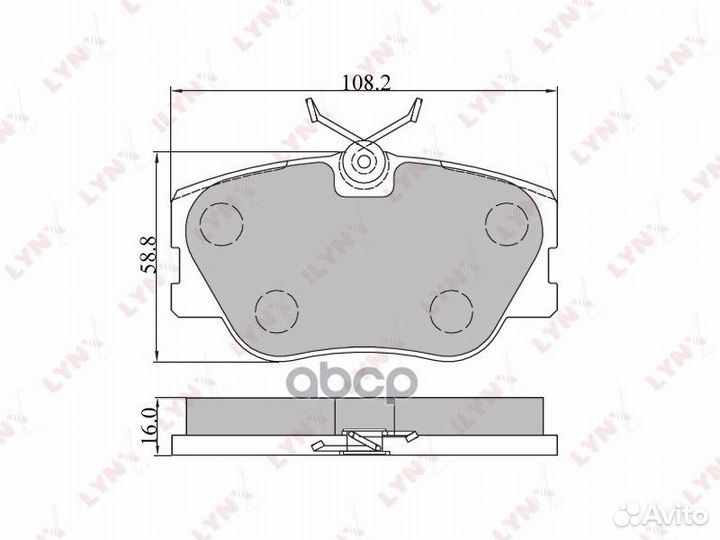 Колодки тормозные дисковые перед BD5301 LYN