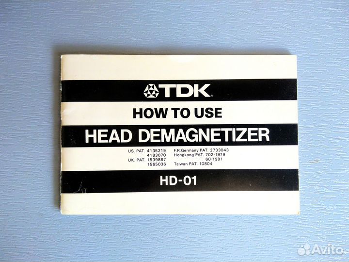 Demagnetizer TDK HD-01 размагничиватель для кассет