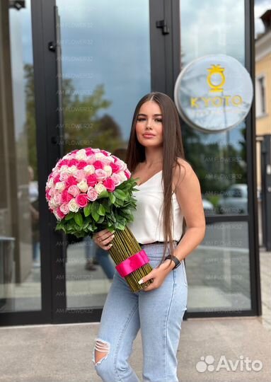 Большой букет роз цветы 101, 125 мыльные