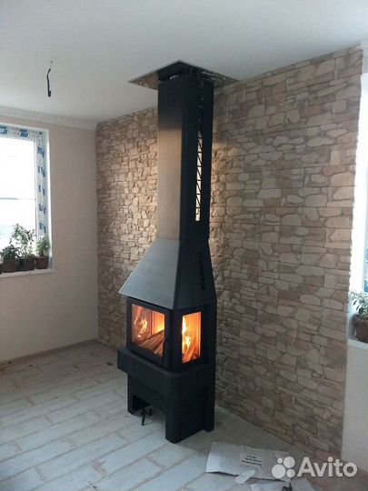 Камин Бавария 3 стекла