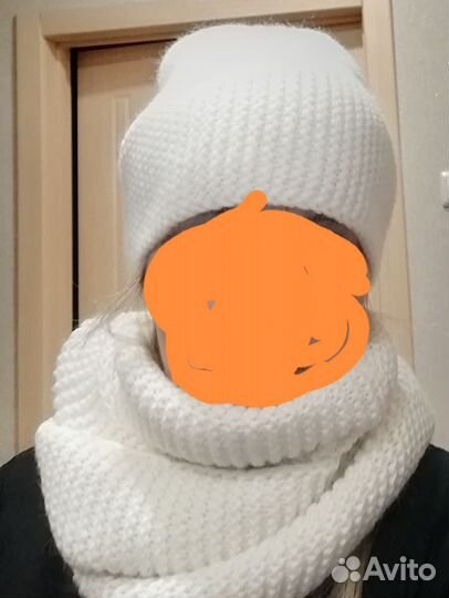Комплект шапка и снуд женский